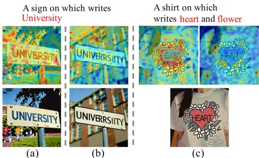 交叉注意力图的可视化，展示了正确与错误拼写的注意力情况。