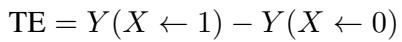 总效应公式 TE = Y(X=1) - Y(X=0)