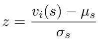 Equation for Z-score