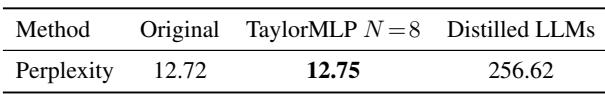 Table 3: Perplexity results.