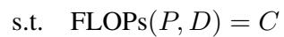 Constraint showing Compute equals FLOPs of Parameters and Data.