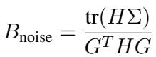 Equation defining Noise Scale based on Hessian and Gradient.