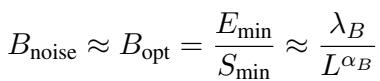 Approximation of optimal batch size to noise scale.