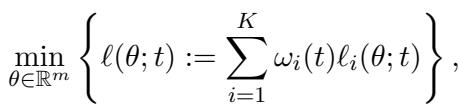 Equation for standard MTL loss minimization