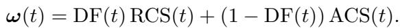 Equation for combining RCS and ACS using DF