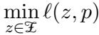 Minimization problem definition.