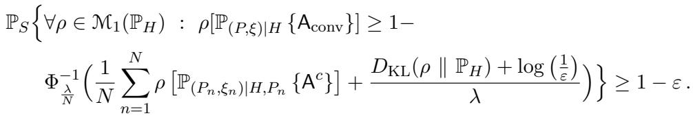 The main PAC-Bayesian theorem applied to convergence.