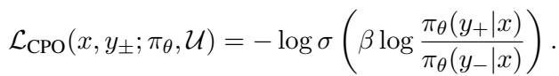 基本的对比偏好优化 (CPO) 损失函数。