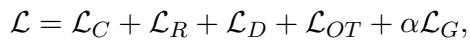 结合所有组件的总损失函数。
