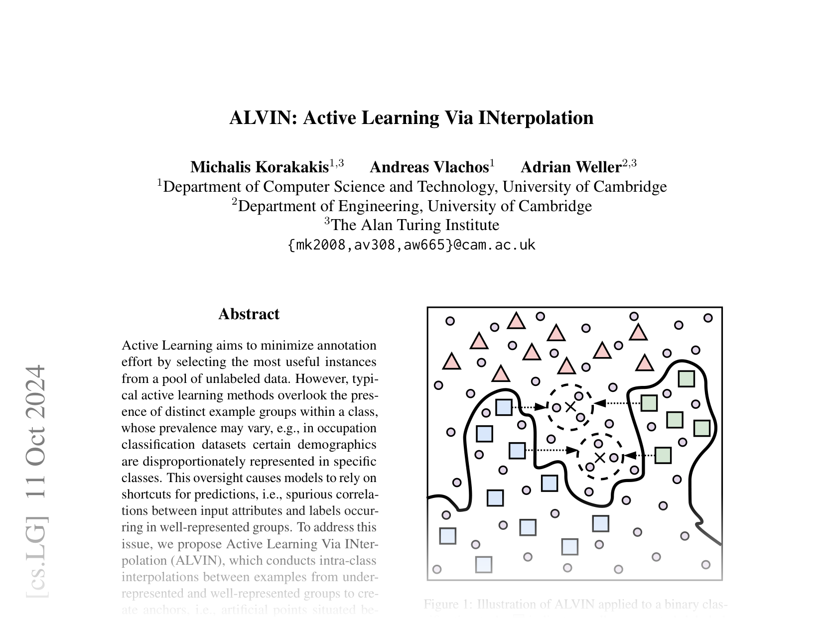 [ALVIN: Active Learning Via INterpolation 🔗](https://arxiv.org/abs/2410.08972)