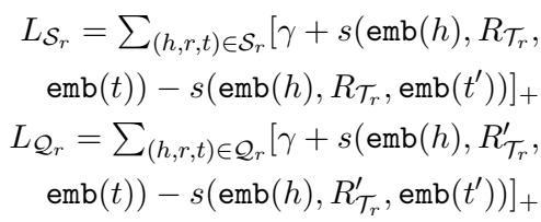 支持集和查询集损失计算公式。