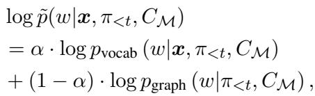 带有图约束的对数概率公式。