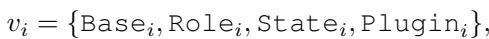 Equation defining an agent node with Base, Role, State, and Plugin.