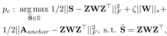 Equation for the refinement decoder pc with anchor and sparsity regularization.