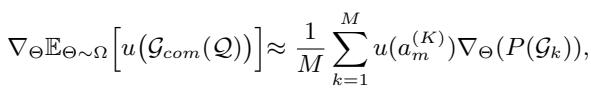 Equation approximating the gradient for optimization.