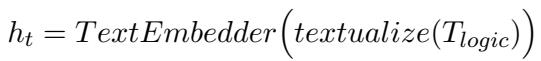 公式 1: 文本化树嵌入。