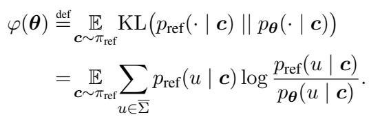 KL Regularization term definition.