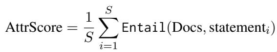 Equation for the Attributability Score.