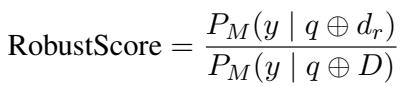 Equation for the Robustness Score.