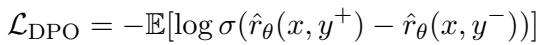 The Direct Preference Optimization (DPO) loss function.