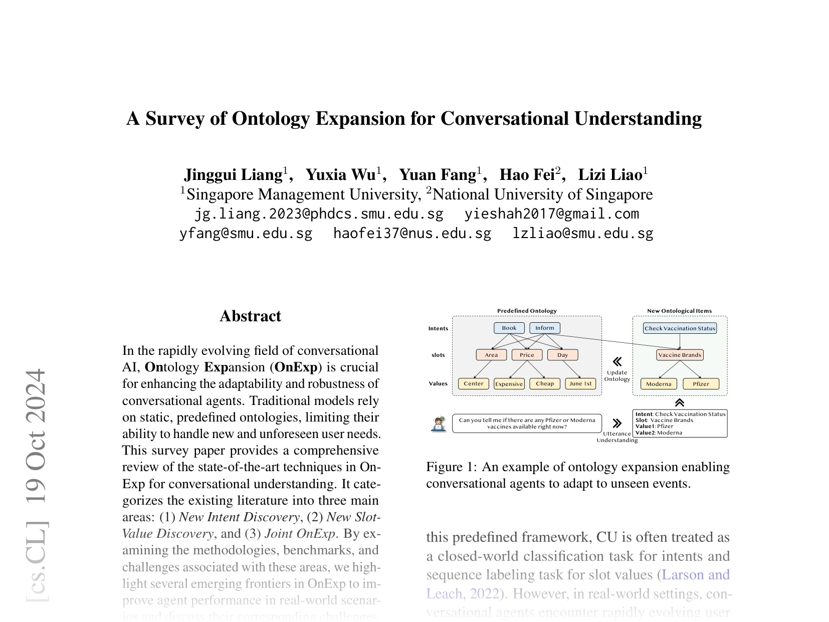 [A Survey of Ontology Expansion for Conversational Understanding 🔗](https://arxiv.org/abs/2410.15019)