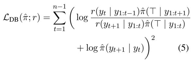 Detailed balance loss function for language models.