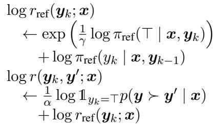 Equation showing the log reward formulation for GDPO.