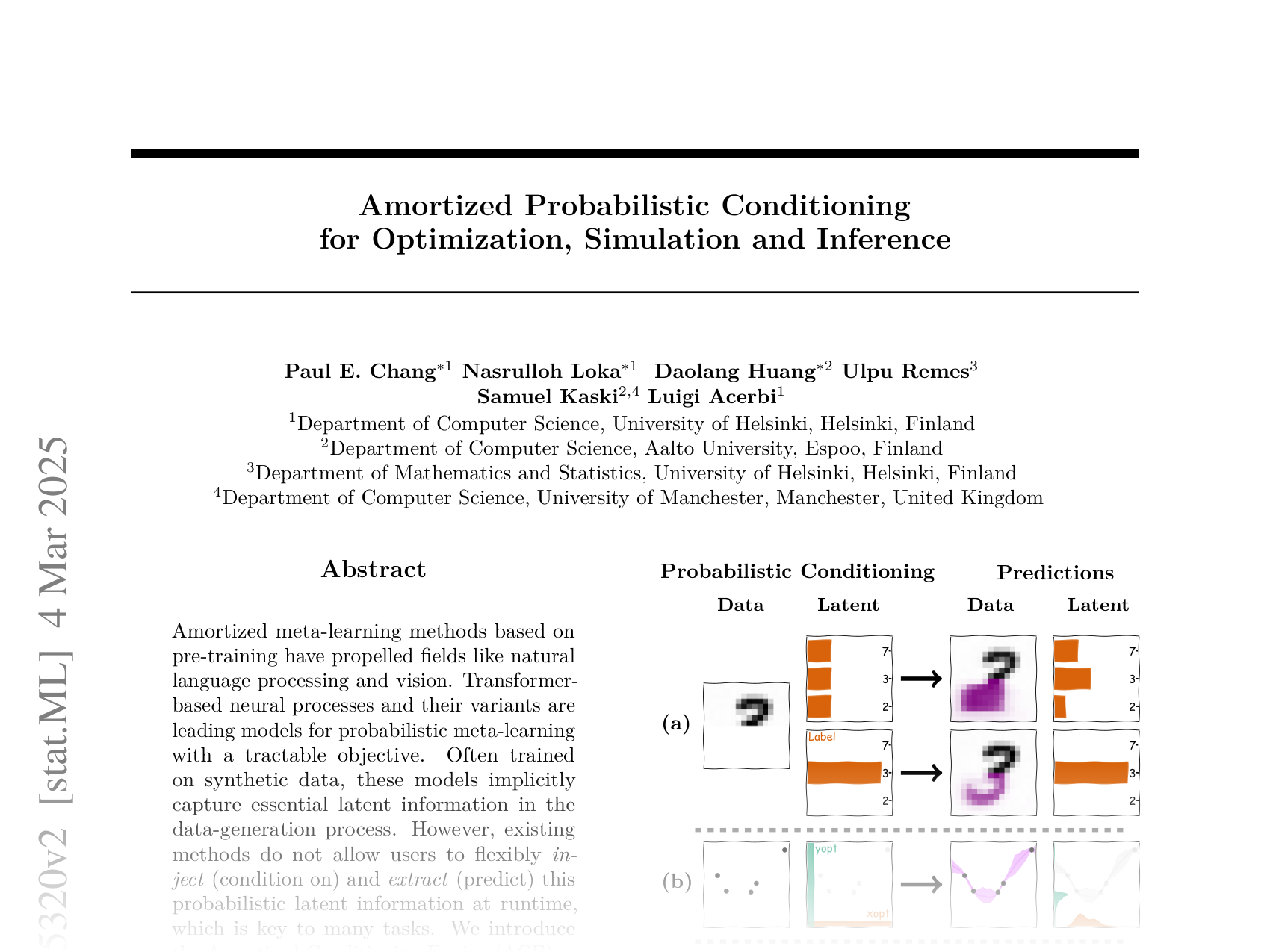[Amortized Probabilistic Conditioning for Optimization, Simulation and Inference 🔗](https://arxiv.org/abs/2410.15320)
