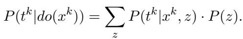 使用 do-演算的干预概率公式。