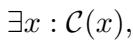 展示存在性主张定义的方程。