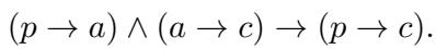 展示从段落到答案再到主张的蕴涵链式法则的方程。