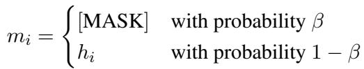 定义假设掩码策略的方程。