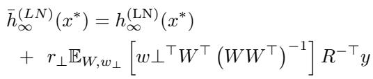 Decomposition of the infinite ensemble prediction.