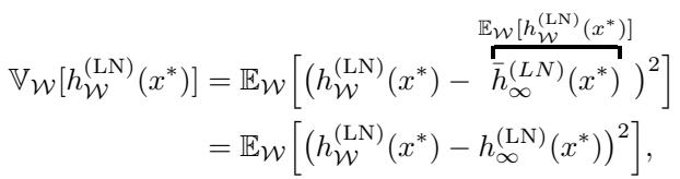 Variance equation derivation.