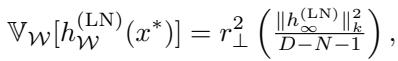 Variance under Gaussian assumptions.