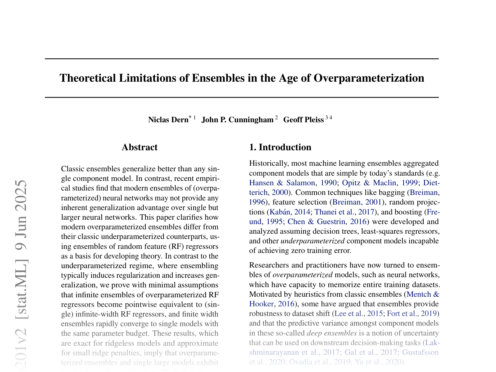 [Theoretical Limitations of Ensembles in the Age of Overparameterization 🔗](https://arxiv.org/abs/2410.16201)