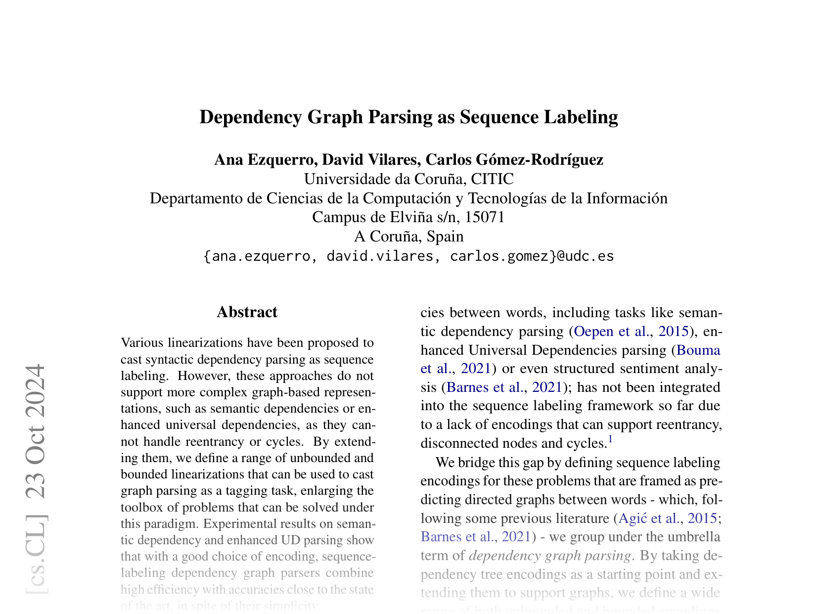 [Dependency Graph Parsing as Sequence Labeling 🔗](https://arxiv.org/abs/2410.17972)
