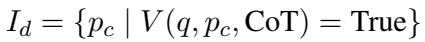 Equation 5: The set of filtered chunks representing factual details.