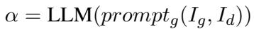 Equation 6: The final generation step combining global info and factual details.