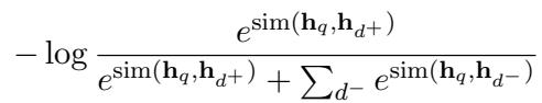 Equation 4: Contrastive learning loss function.
