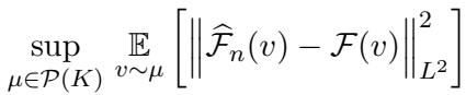 The expected error over the distribution mu.