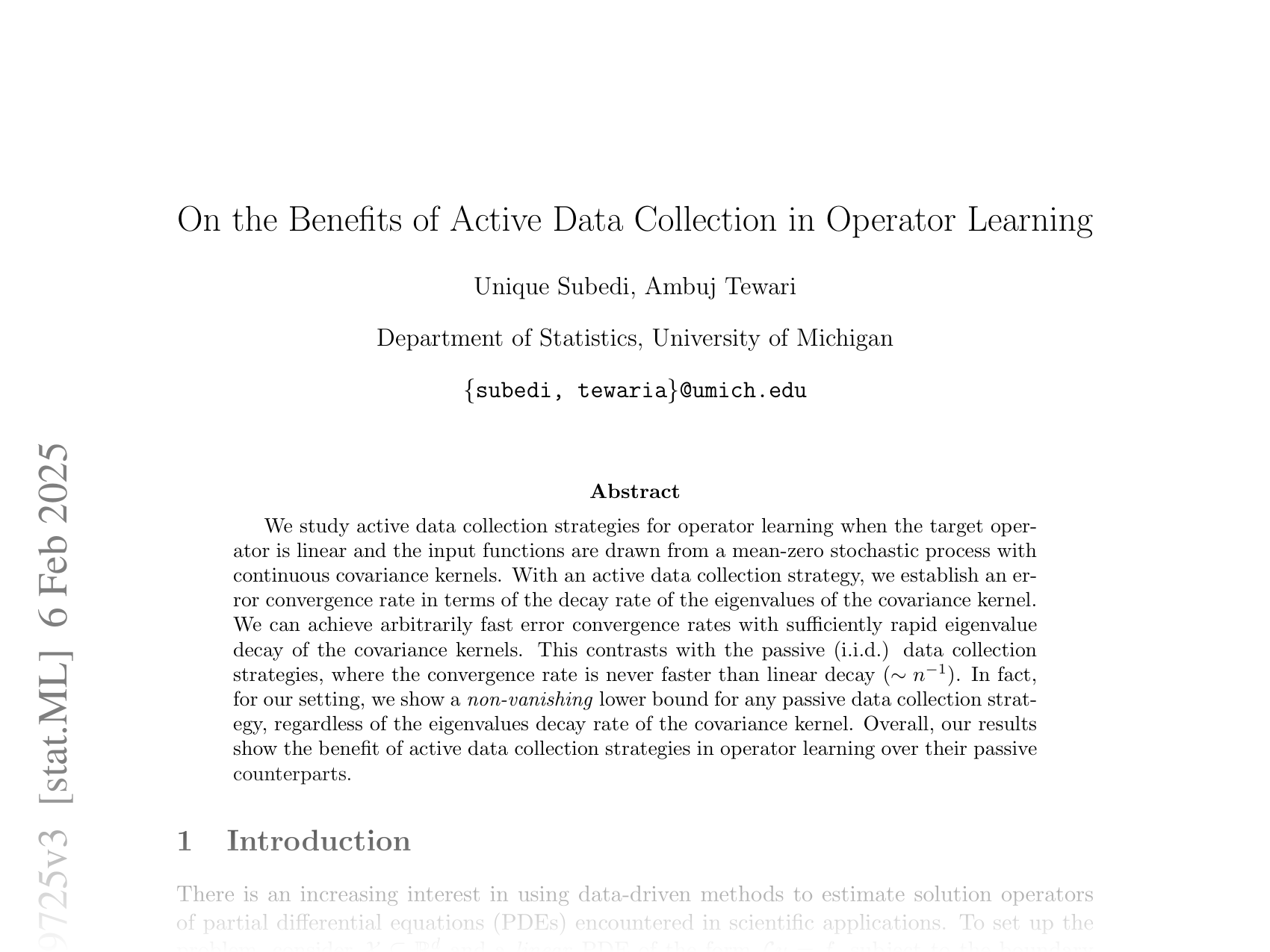 [On the Benefits of Active Data Collection in Operator Learning 🔗](https://arxiv.org/abs/2410.19725)