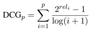 DCG 公式。
