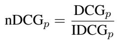 nDCG 公式。