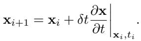 Equation for Euler prediction step