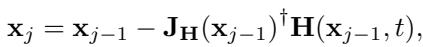 Equation for Gauss-Newton correction step