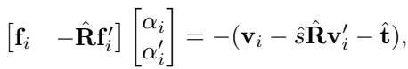 Equation for solving fake depths
