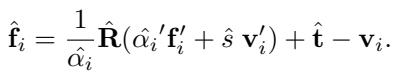 Equation for generating synthetic rays