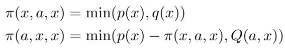 Closed-form solution for the transport plan pi.