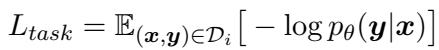 Equation for Task Loss